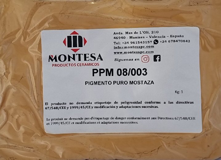 Оцветител на прах цвят горчица